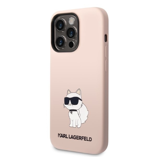 Husa pentru iPhone 14 Pro Max - Karl Lagerfeld Silicone  - Pink Choupette [5]