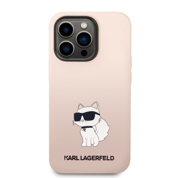 Husa pentru iPhone 14 Pro Max - Karl Lagerfeld Silicone  - Pink Choupette [3]