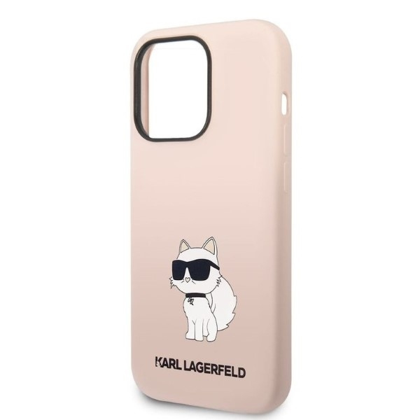 Husa pentru iPhone 14 Pro Max - Karl Lagerfeld Silicone  - Pink Choupette [2]