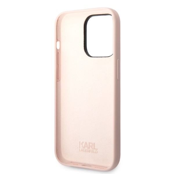 Husa pentru iPhone 14 Pro Max - Karl Lagerfeld Silicone  - Pink Choupette [4]