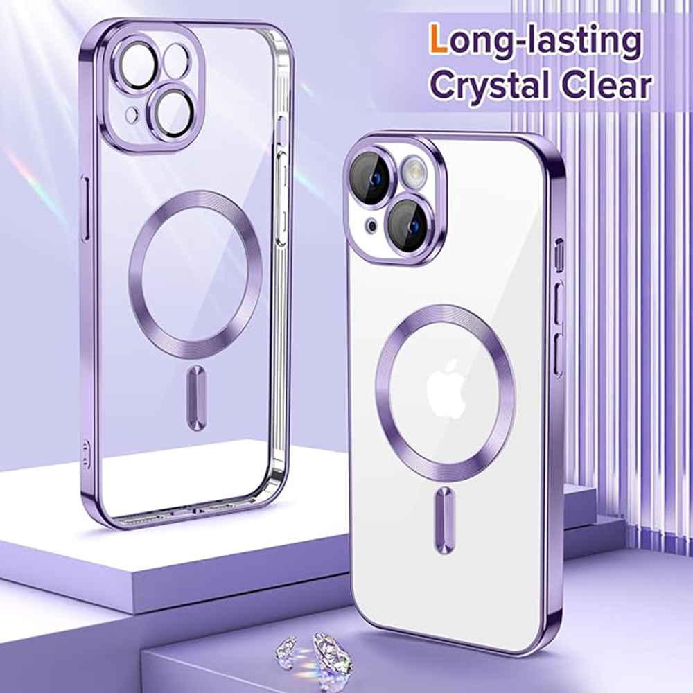 Husa pentru iPhone 14 - Techsuit Luxury Crystal MagSafe - Light Purple [4]