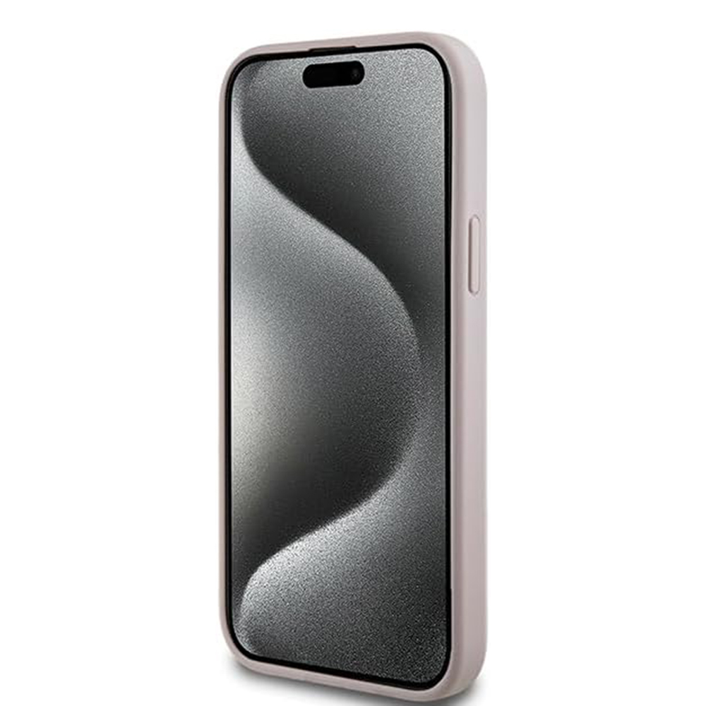 Husa pentru iPhone 15 - Guess 4G Collection Leather MagSafe  - Pink [2]