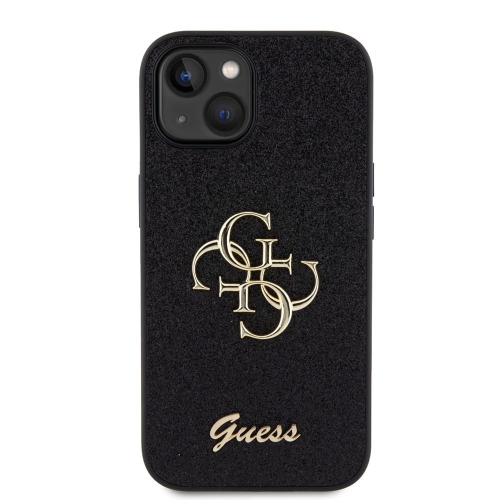 Husa pentru iPhone 15 - Guess Glitter Script Big 4G  - Black [2]