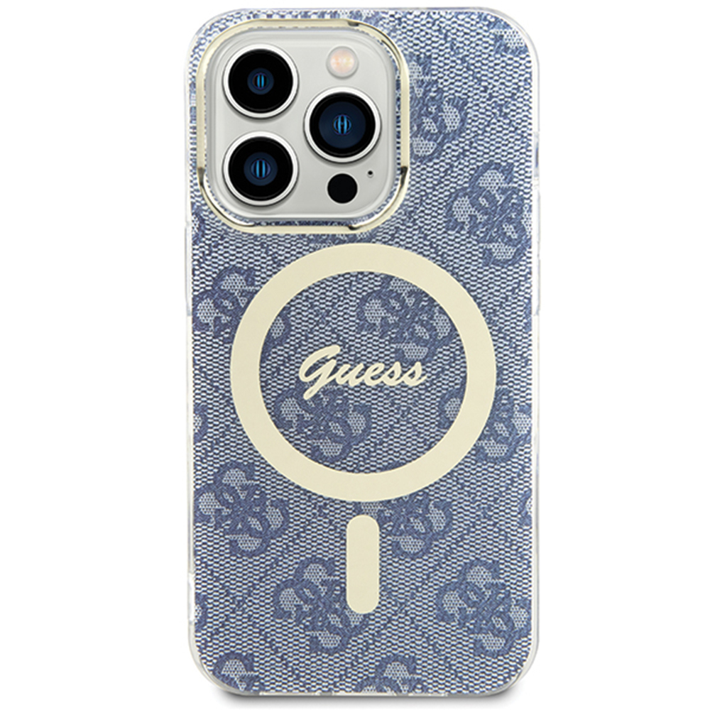 Husa pentru iPhone 15 - Guess IML 4G MagSafe  - Blue [2]
