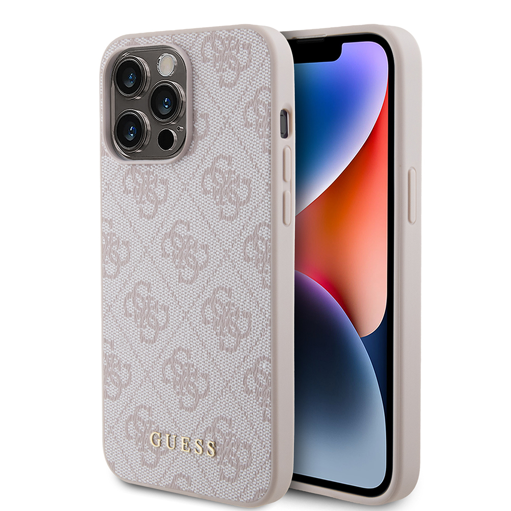 Husa pentru iPhone 15 Pro Max - Guess Hardcase 4G Metal Gold Logo  - Pink [1]