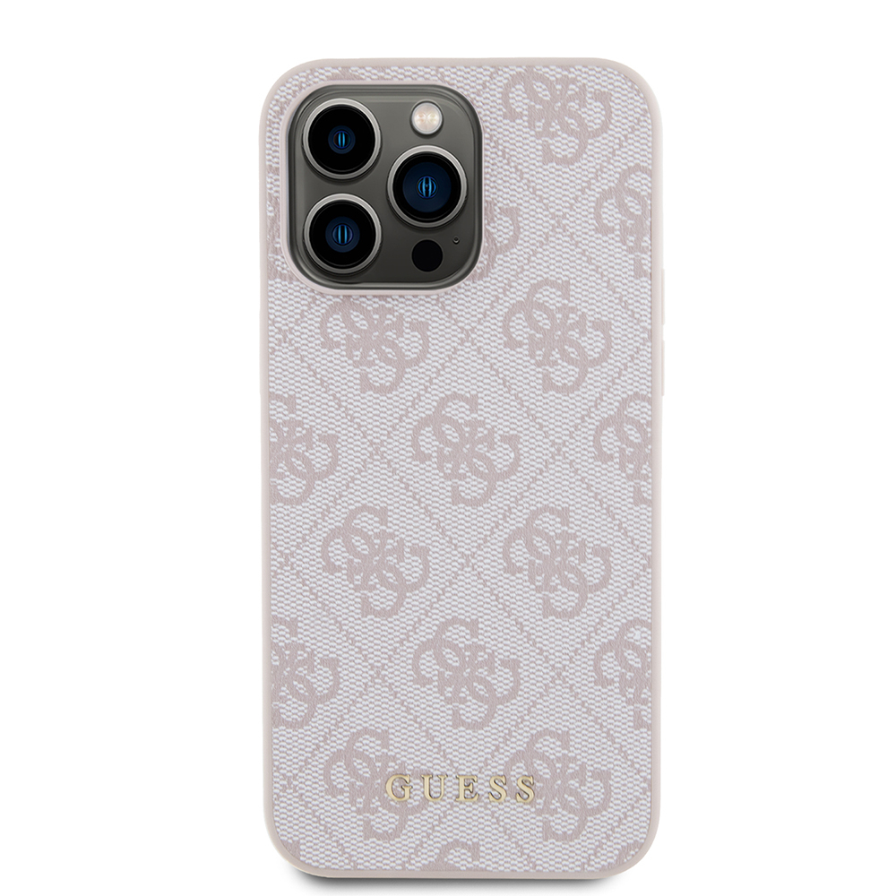 Husa pentru iPhone 15 Pro Max - Guess Hardcase 4G Metal Gold Logo  - Pink [2]