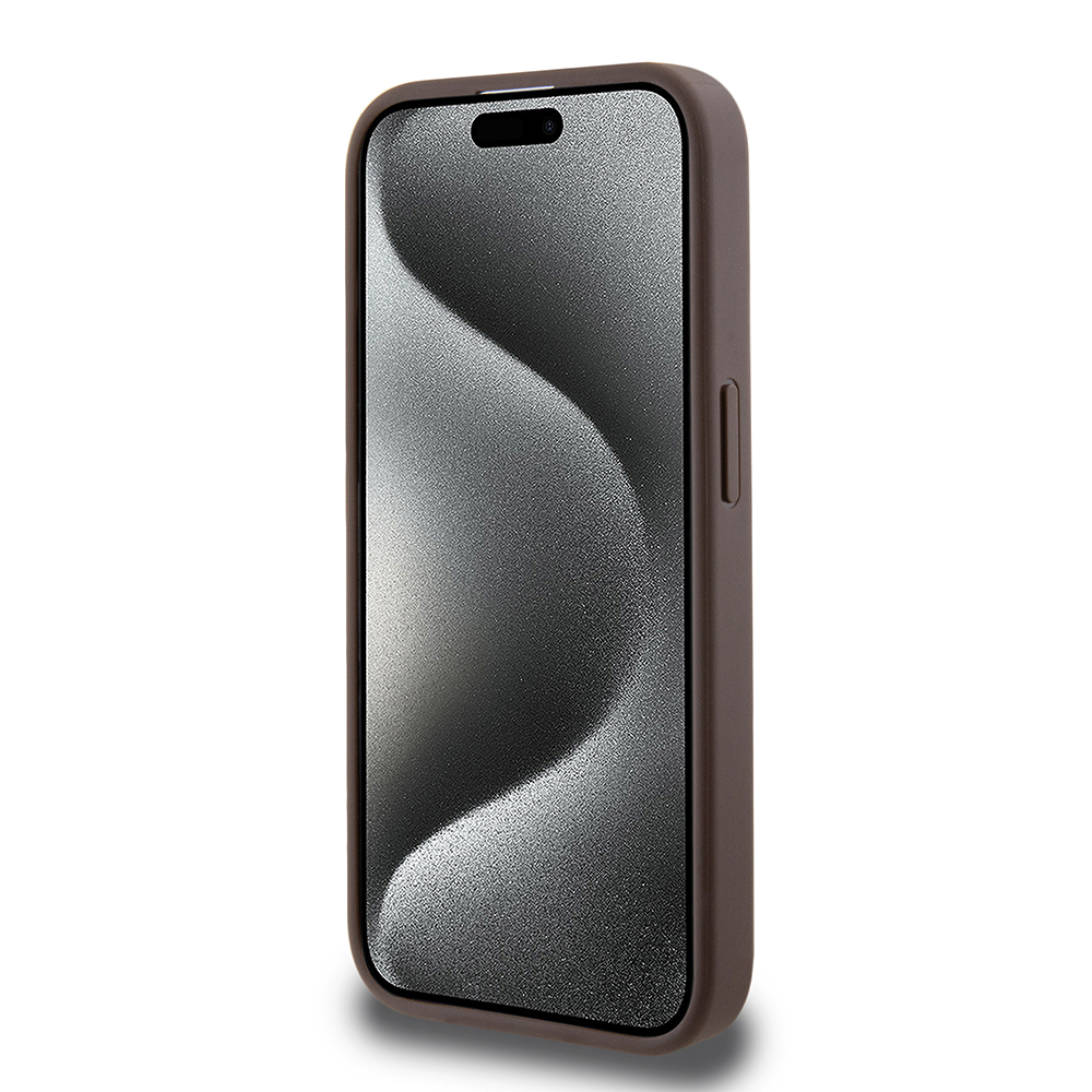 Husa pentru iPhone 15 Pro Max - Guess Hardcase 4G Stripe Collection  - Brown [3]