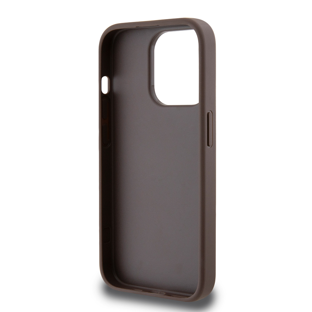 Husa pentru iPhone 15 Pro Max - Guess Hardcase 4G Stripe Collection  - Brown [6]