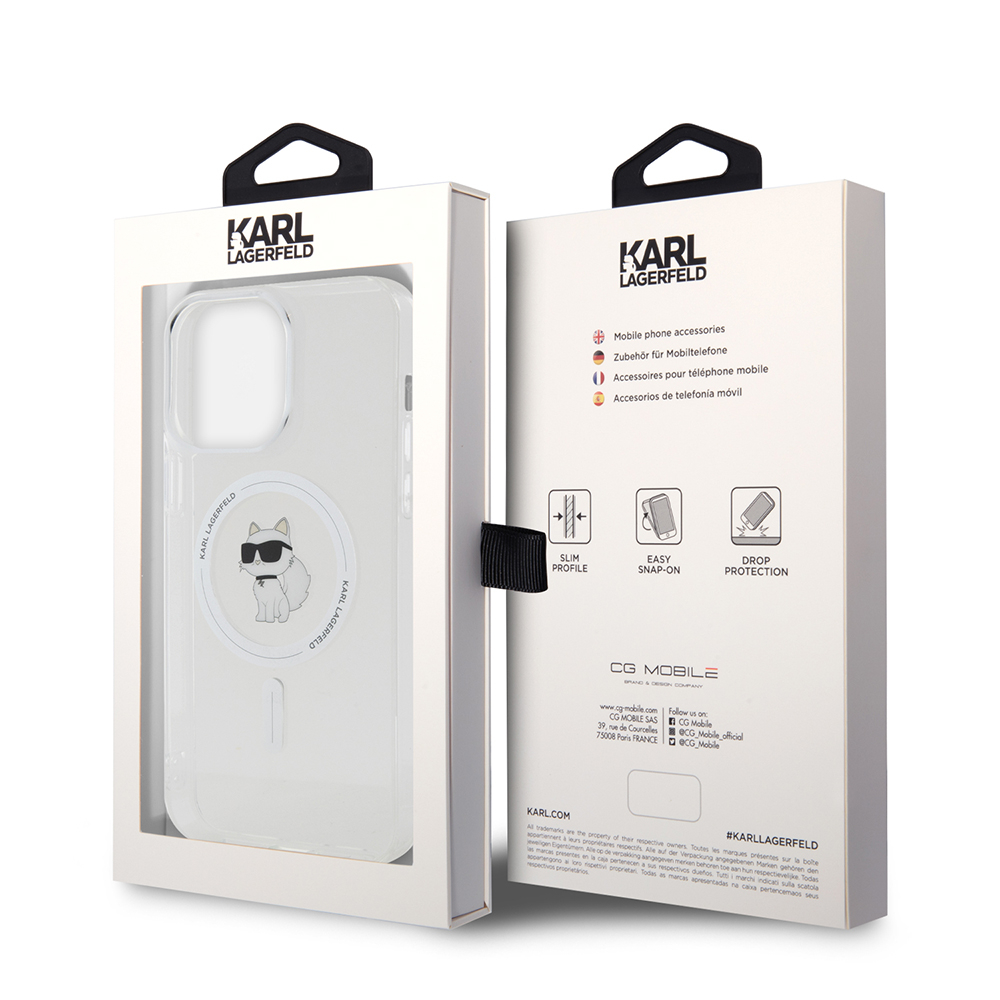 Husa pentru iPhone 15 Pro Max - Karl Lagerfeld IML MagSafe  - Transparent Choupette [7]