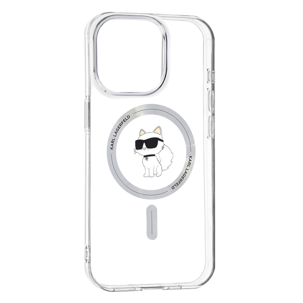 Husa pentru iPhone 15 Pro Max - Karl Lagerfeld IML MagSafe  - Transparent Choupette [2]