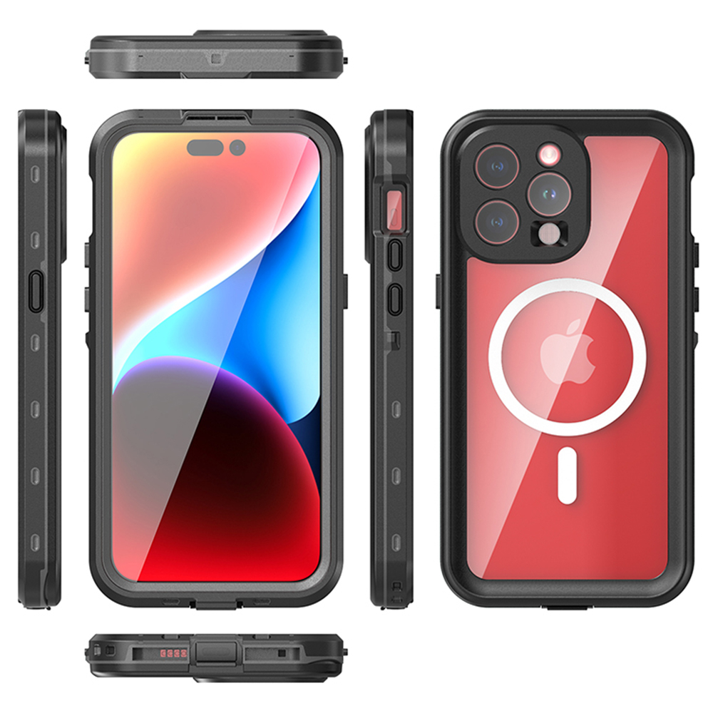 Husa pentru iPhone 15 Pro Max - ShellBox Waterproof IP68 MagSafe Case - Black [2]