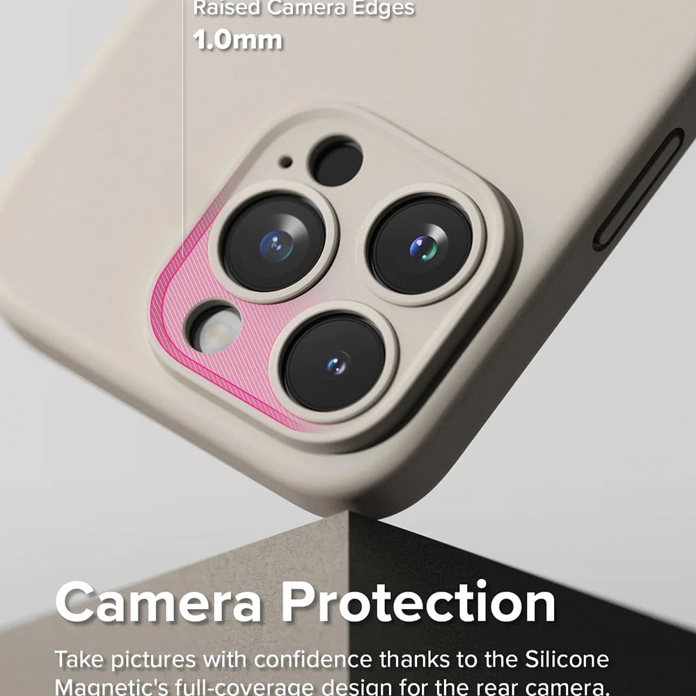 Husa pentru iPhone 15 Pro - Ringke Silicone Magnetic MagSafe - Pink Sand [6]
