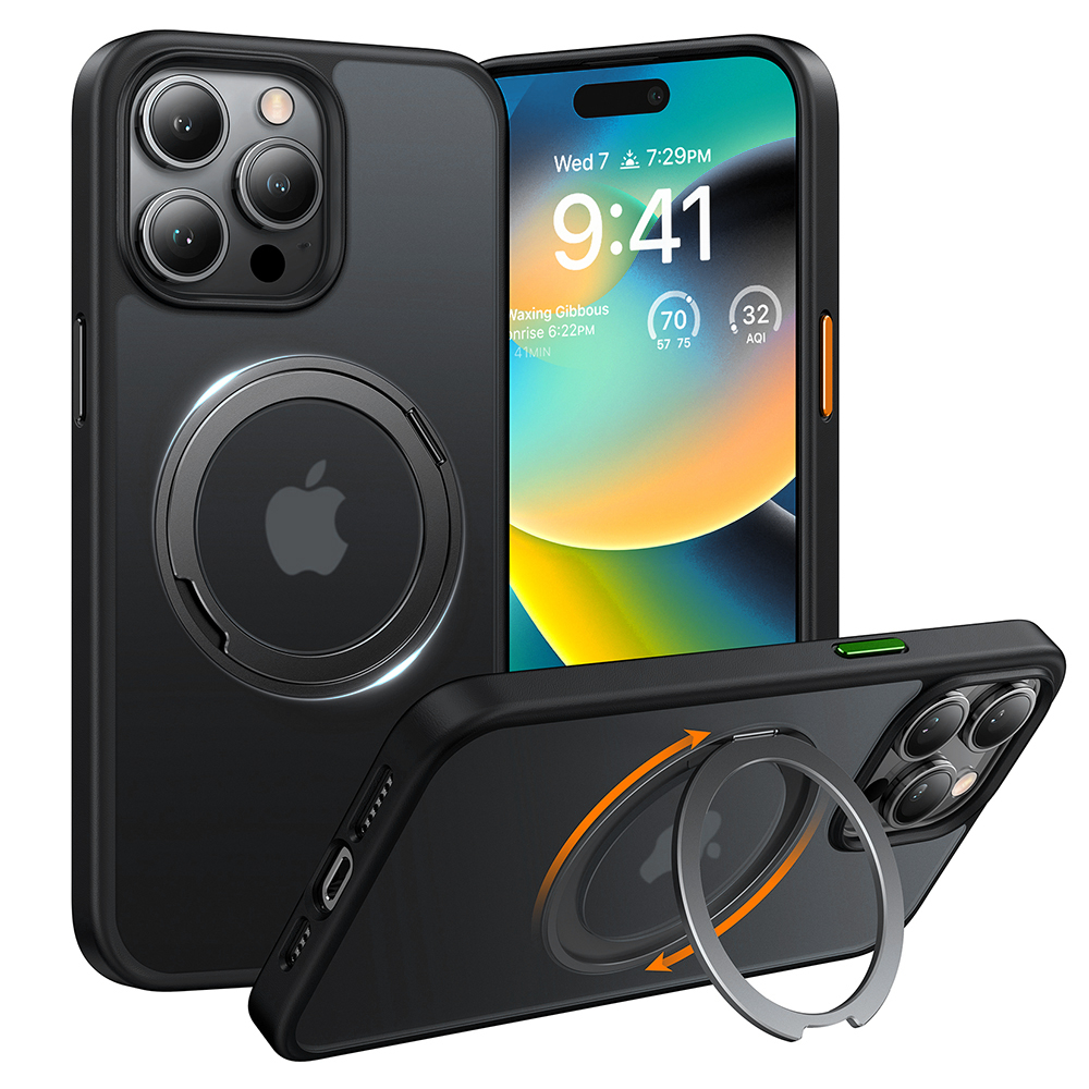 Husa pentru iPhone 15 Pro - Torras Ostand Pro Series - Black [1]