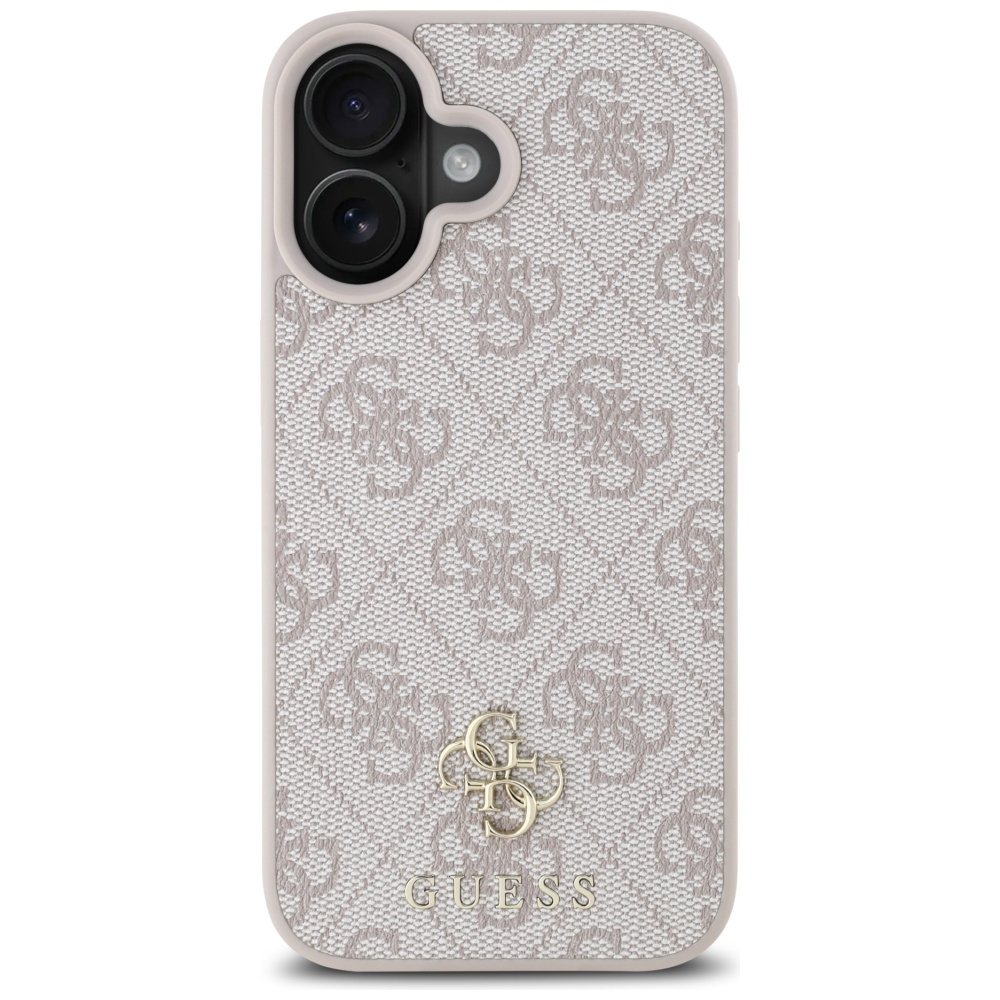 Husa pentru iPhone 16 - Guess 4G Small and Classic Logo MagSafe  - Pink [2]