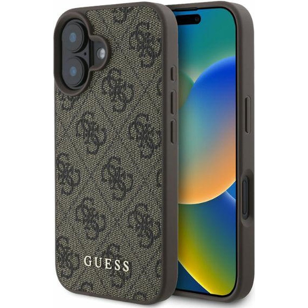 Husa pentru iPhone 16 - Guess Hardcase 4G Classic  - Brown [1]