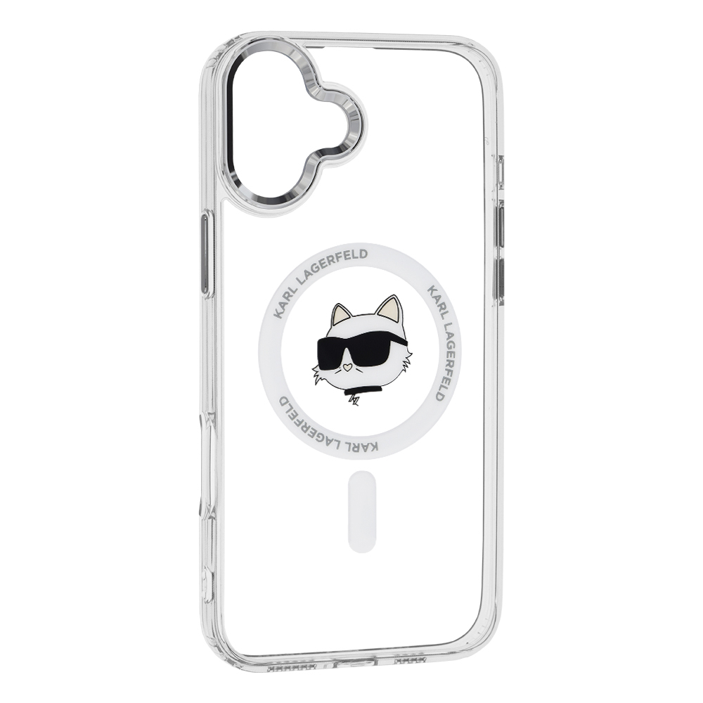 Husa pentru iPhone 16 - Karl Lagerfeld IML MagSafe - White Choupette`s Head [6]