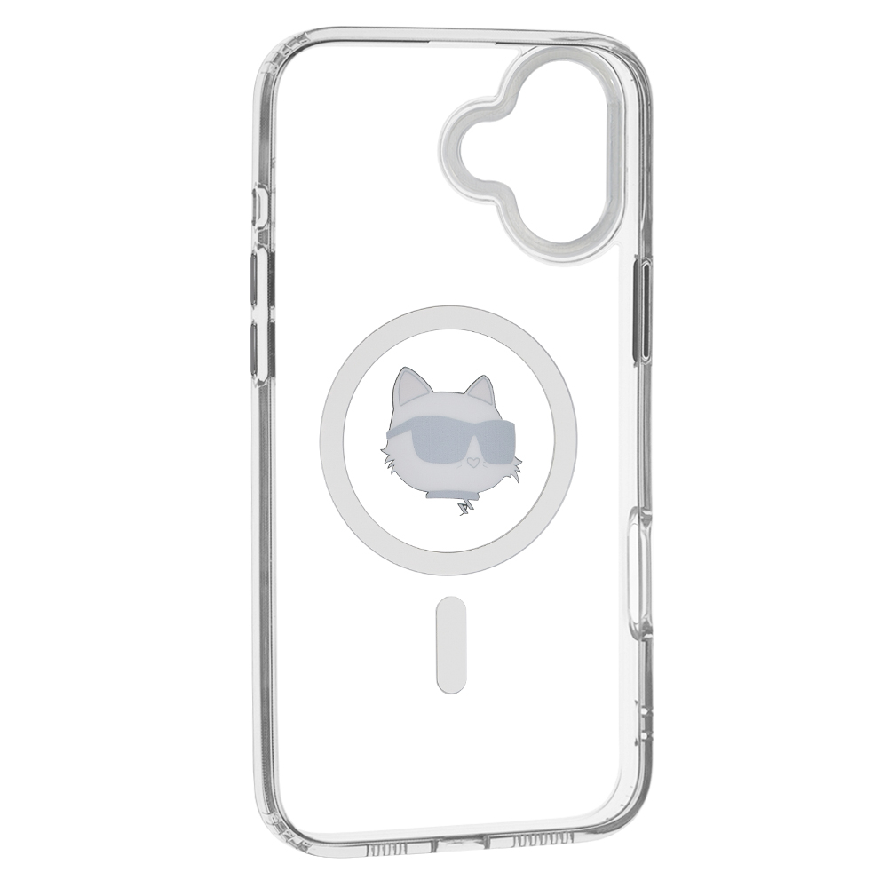 Husa pentru iPhone 16 - Karl Lagerfeld IML MagSafe - White Choupette`s Head [5]