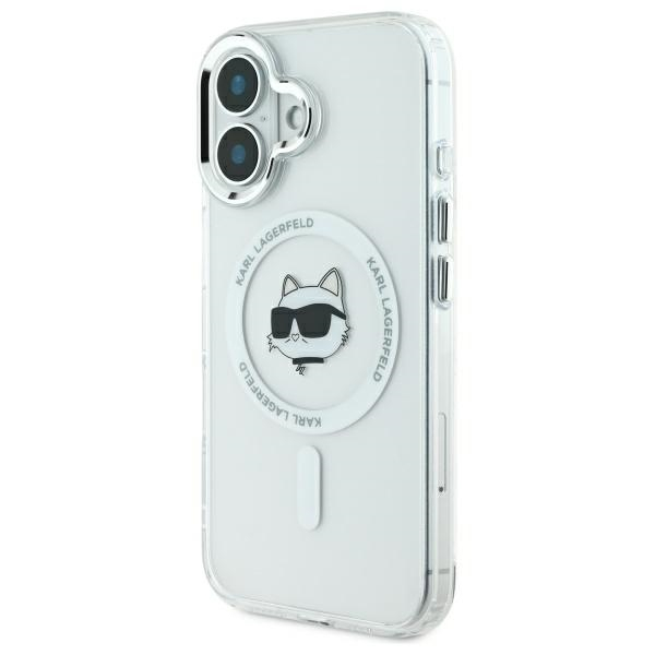 Husa pentru iPhone 16 - Karl Lagerfeld IML MagSafe - White Choupette`s Head [4]