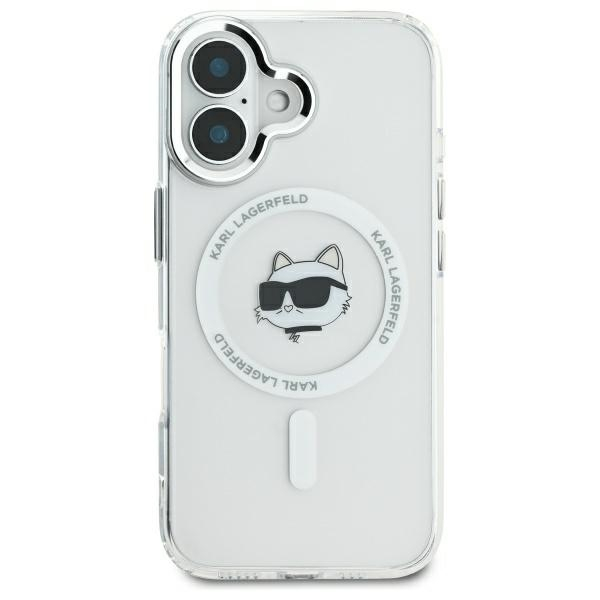 Husa pentru iPhone 16 - Karl Lagerfeld IML MagSafe - White Choupette`s Head [3]