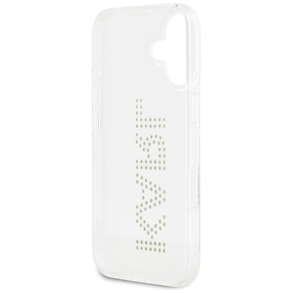 Husa pentru iPhone 16 - Karl Lagerfeld IML Rhinestones (KLHCP16SHKLSTDCT) - Transparent Logo [4]