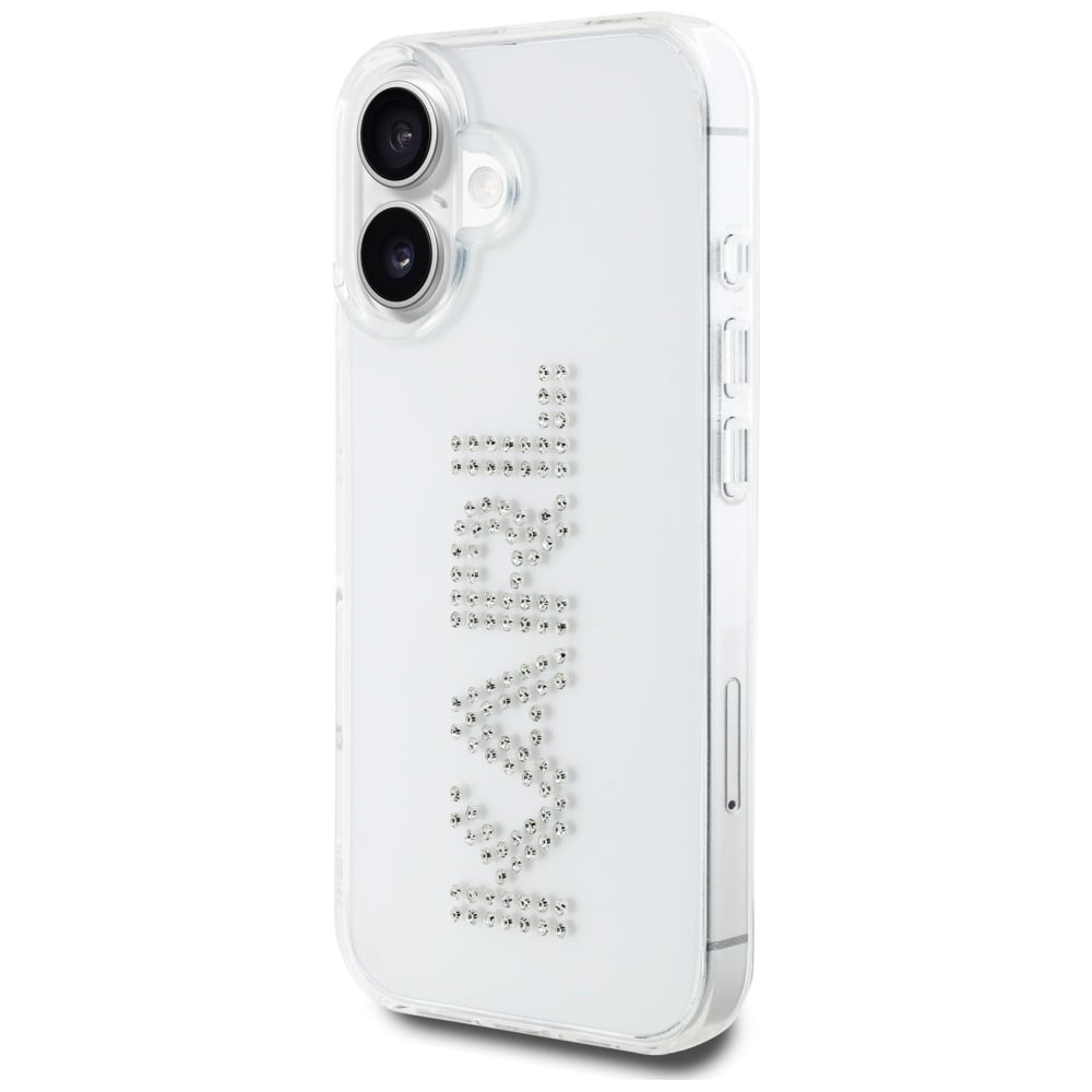 Husa pentru iPhone 16 - Karl Lagerfeld IML Rhinestones (KLHCP16SHKLSTDCT) - Transparent Logo [2]