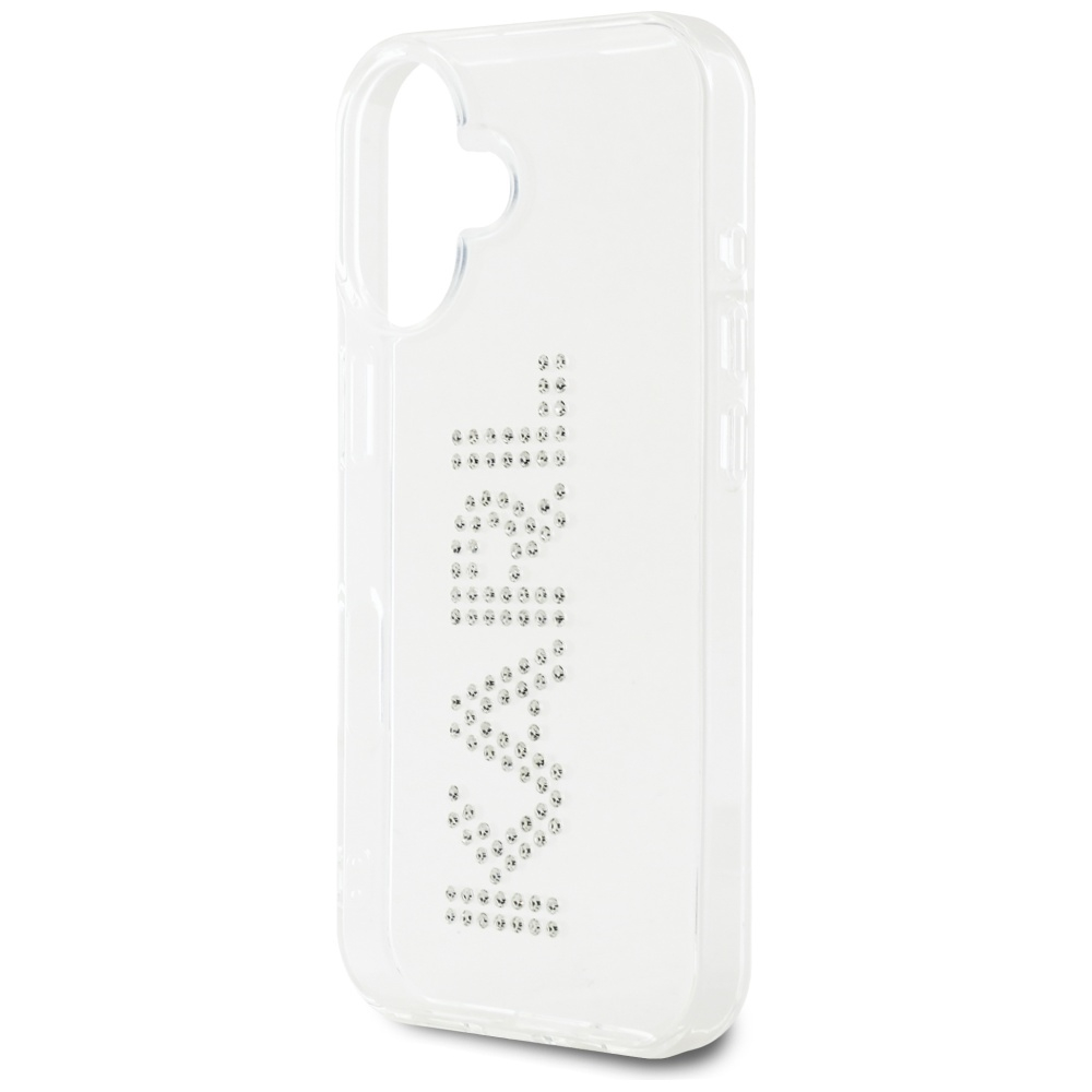 Husa pentru iPhone 16 - Karl Lagerfeld IML Rhinestones (KLHCP16SHKLSTDCT) - Transparent Logo [3]