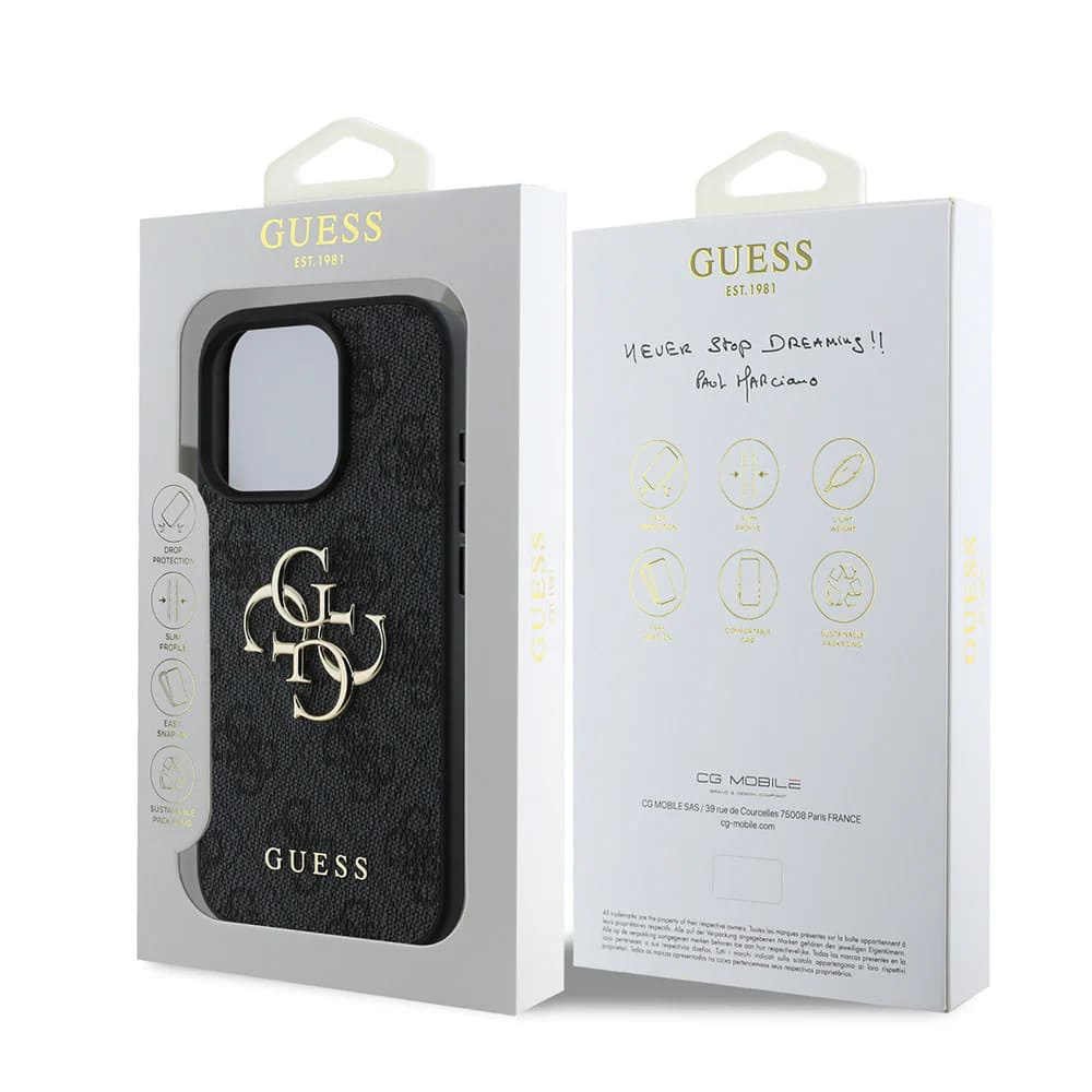 Husa pentru iPhone 16 Pro - Guess Hardcase 4G Big Logo  - Black [7]