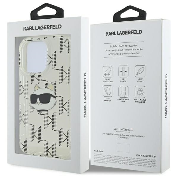 Husa pentru iPhone 16 Pro - Karl Lagerfeld IML Luxury Electroplated  - Transparent Choupette Head [8]