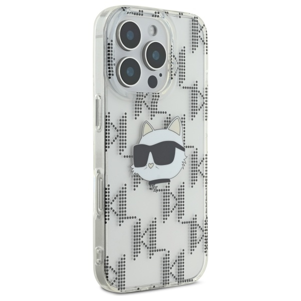 Husa pentru iPhone 16 Pro - Karl Lagerfeld IML Luxury Electroplated  - Transparent Choupette Head [6]