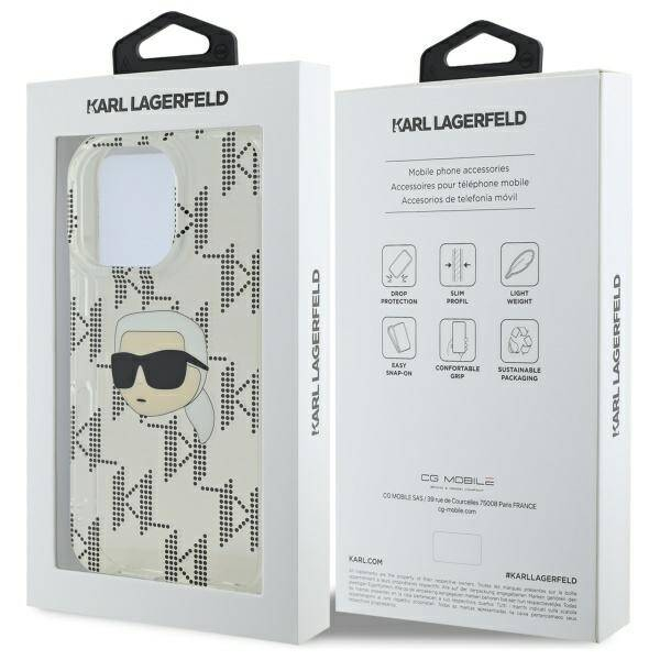 Husa pentru iPhone 16 Pro - Karl Lagerfeld IML Luxury Electroplated  - Transparent Karl Head [7]