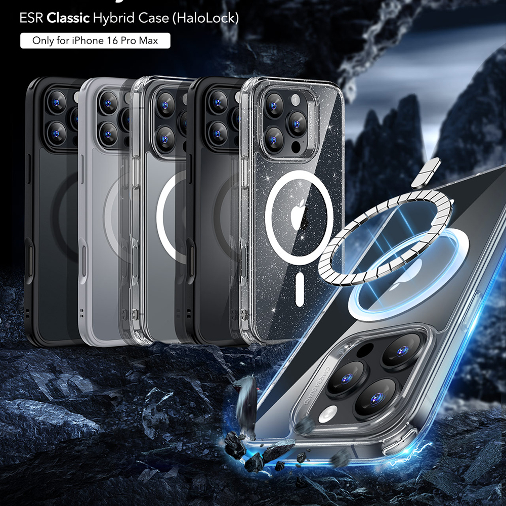 Husa pentru iPhone 16 Pro Max - ESR Classic Hybrid HaloLock - Frosted Black [4]