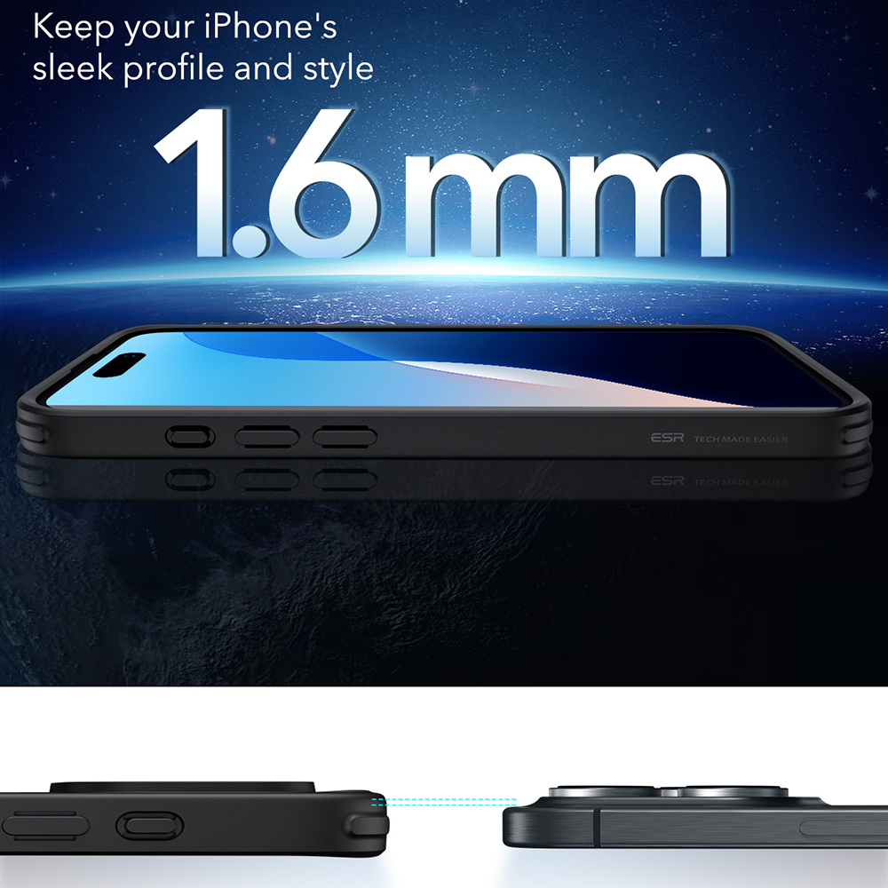 Husa pentru iPhone 16 Pro Max - ESR Classic Hybrid HaloLock - Frosted Black [6]