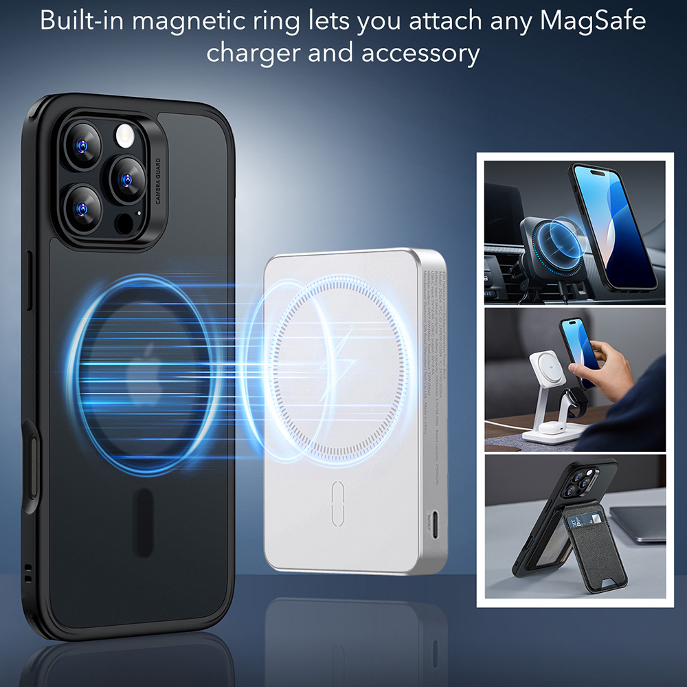 Husa pentru iPhone 16 Pro Max - ESR Classic Hybrid HaloLock - Frosted Black [3]