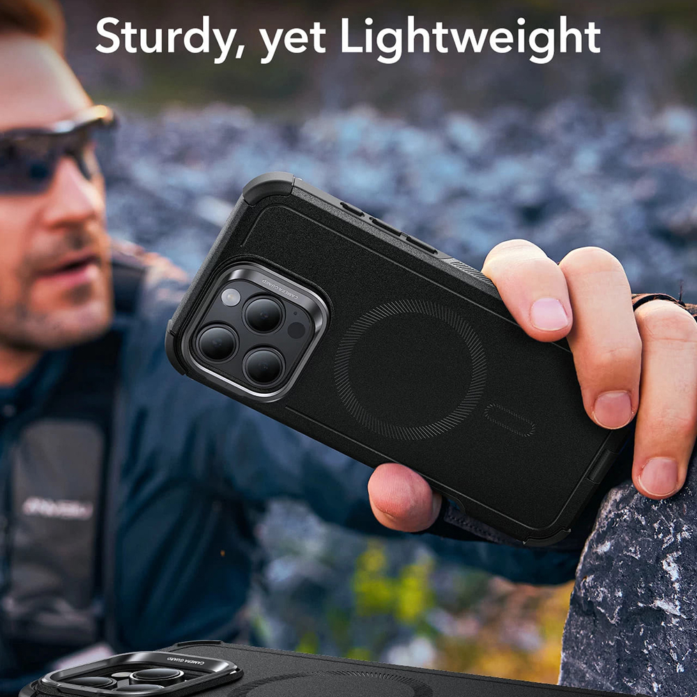 Husa pentru iPhone 16 Pro Max - ESR Cyber Armor Kickstand - Black [3]
