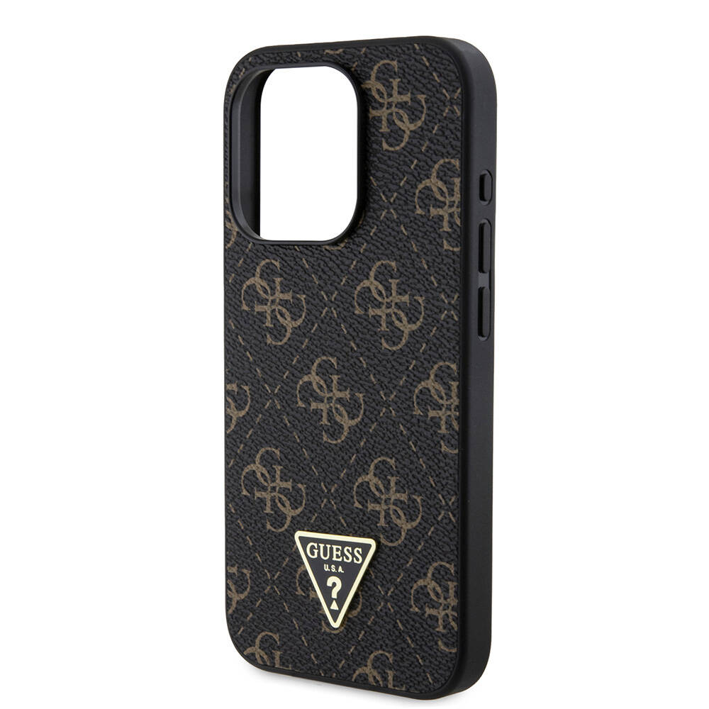 Husa pentru iPhone 16 Pro Max - Guess Hardcase 4G Triangle Metal Logo  - White [5]