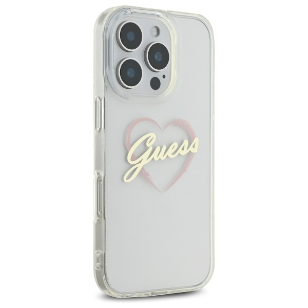 Husa pentru iPhone 16 Pro Max - Guess Hardcase IML Heart  - Clear [6]