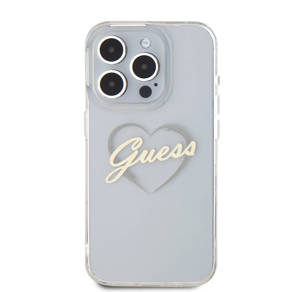 Husa pentru iPhone 16 Pro Max - Guess Hardcase IML Heart  - Clear [2]