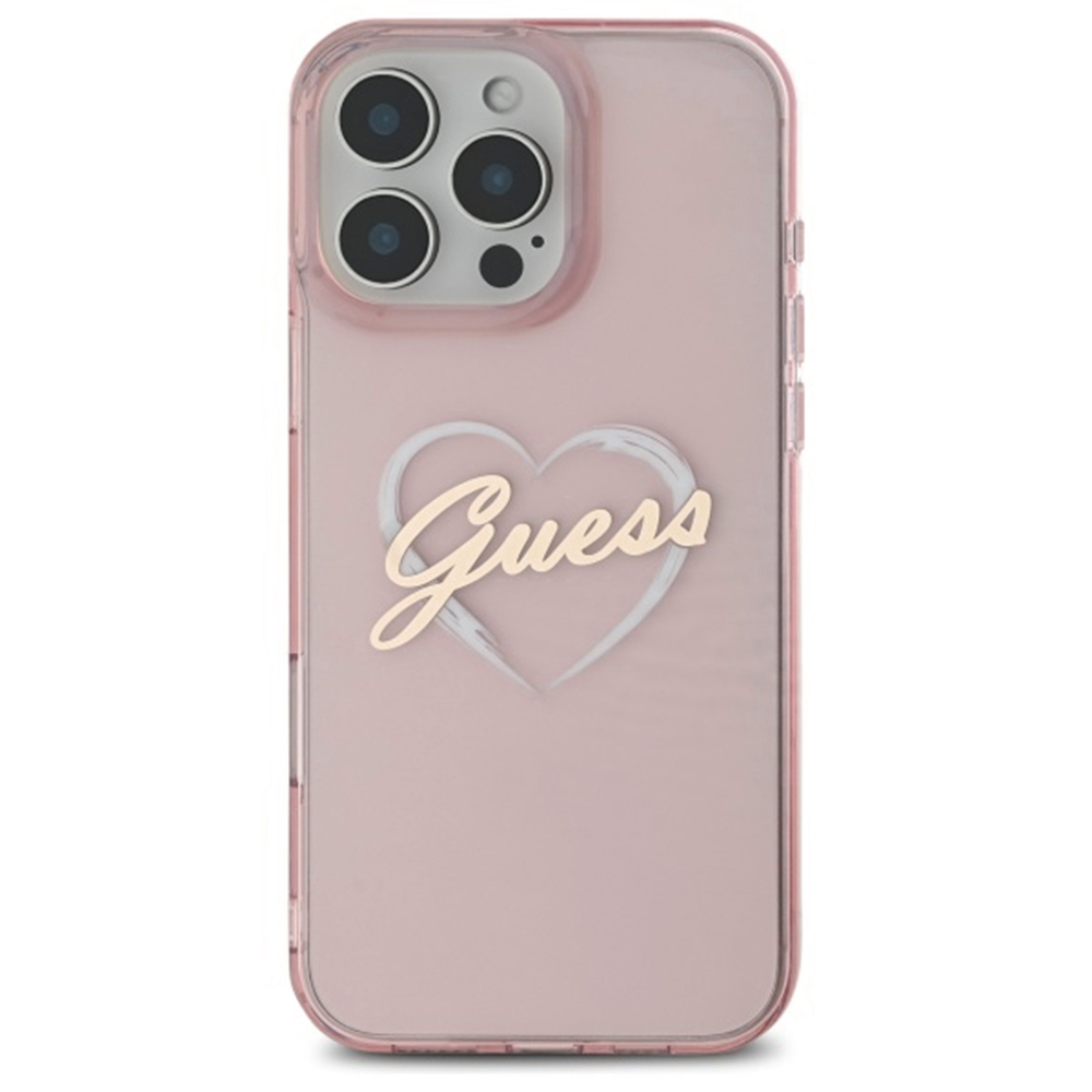 Husa pentru iPhone 16 Pro Max - Guess Hardcase IML Heart  - Pink [3]