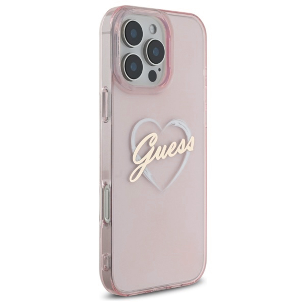 Husa pentru iPhone 16 Pro Max - Guess Hardcase IML Heart  - Pink [4]