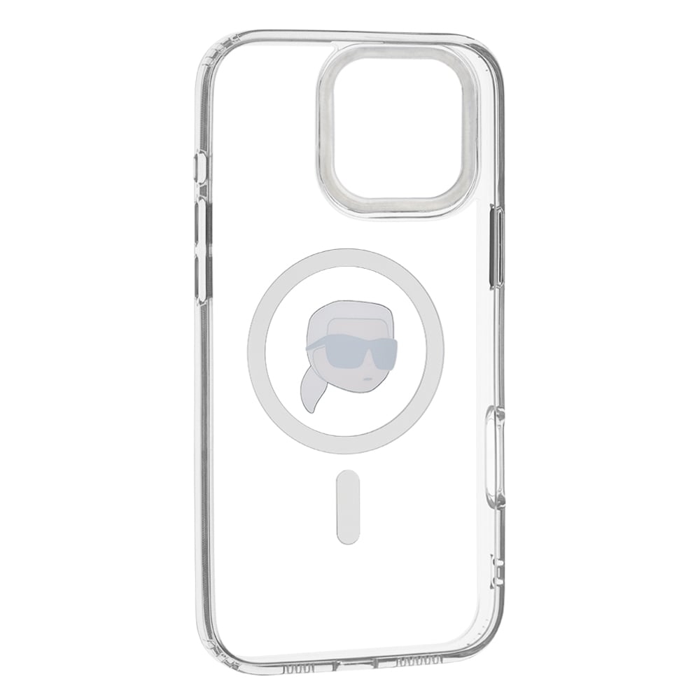Husa pentru iPhone 16 Pro Max - Karl Lagerfeld IML MagSafe  - White Karl`s Head [3]