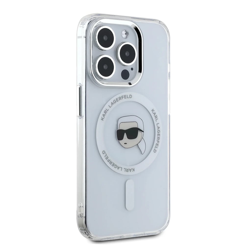 Husa pentru iPhone 16 Pro Max - Karl Lagerfeld IML MagSafe  - White Karl`s Head [4]