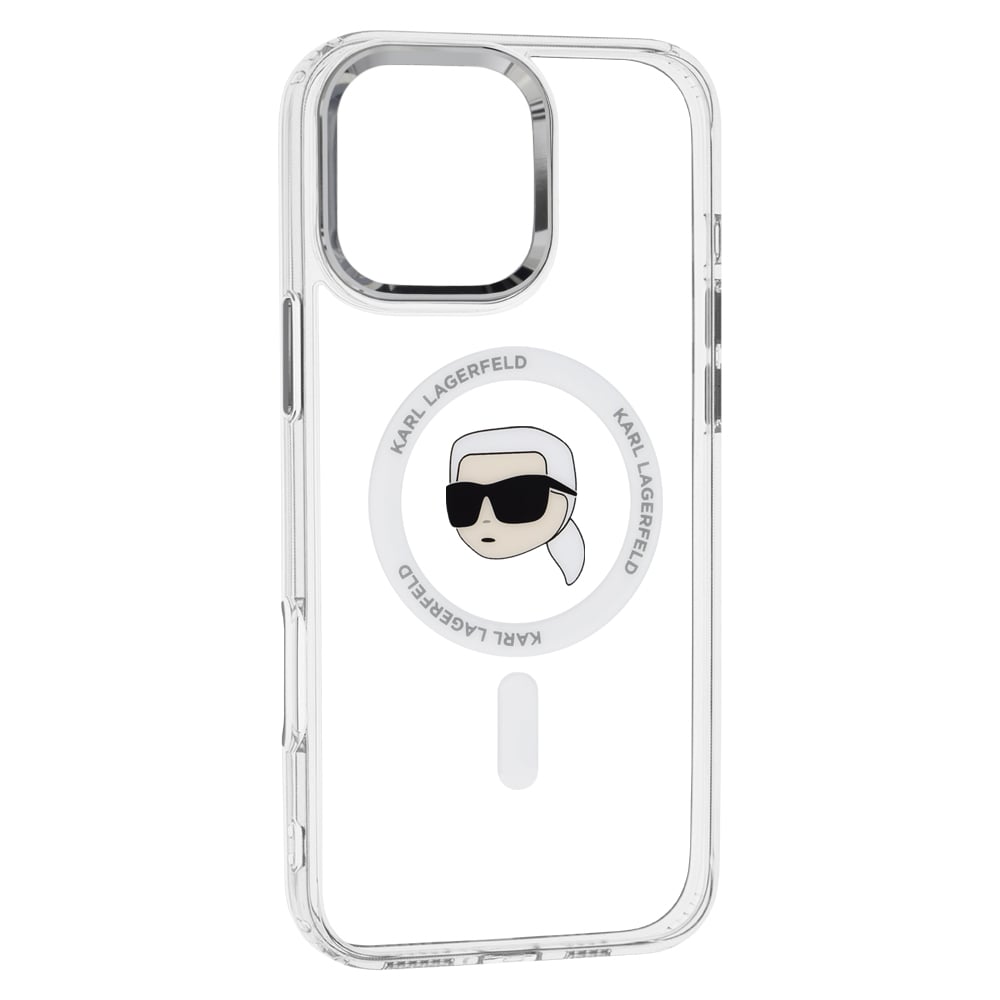 Husa pentru iPhone 16 Pro Max - Karl Lagerfeld IML MagSafe  - White Karl`s Head [2]