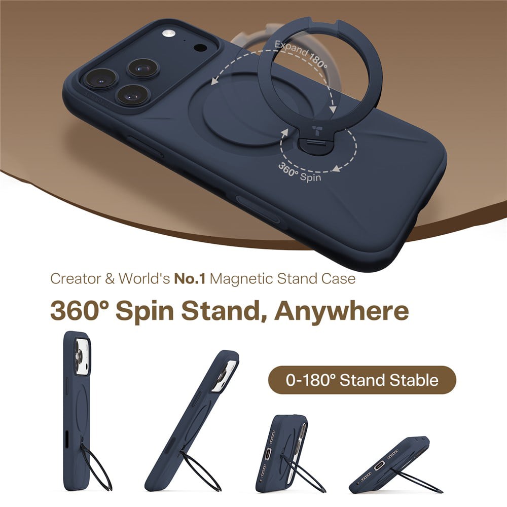 Husa pentru iPhone 17 Pro Max - Torras QPRO Silicone Series - Navy Blue [3]