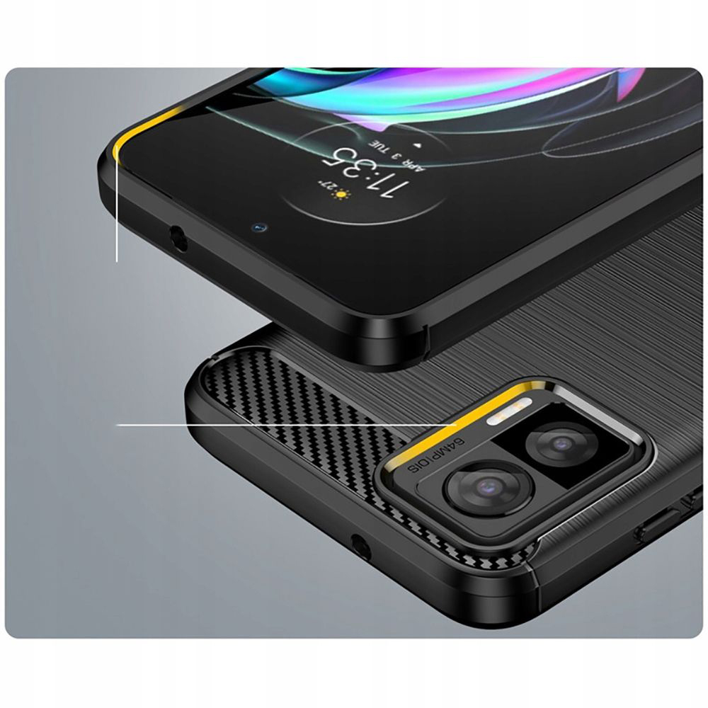 Husa pentru Motorola Edge 30 Neo - Techsuit Carbon Silicone - Black [4]