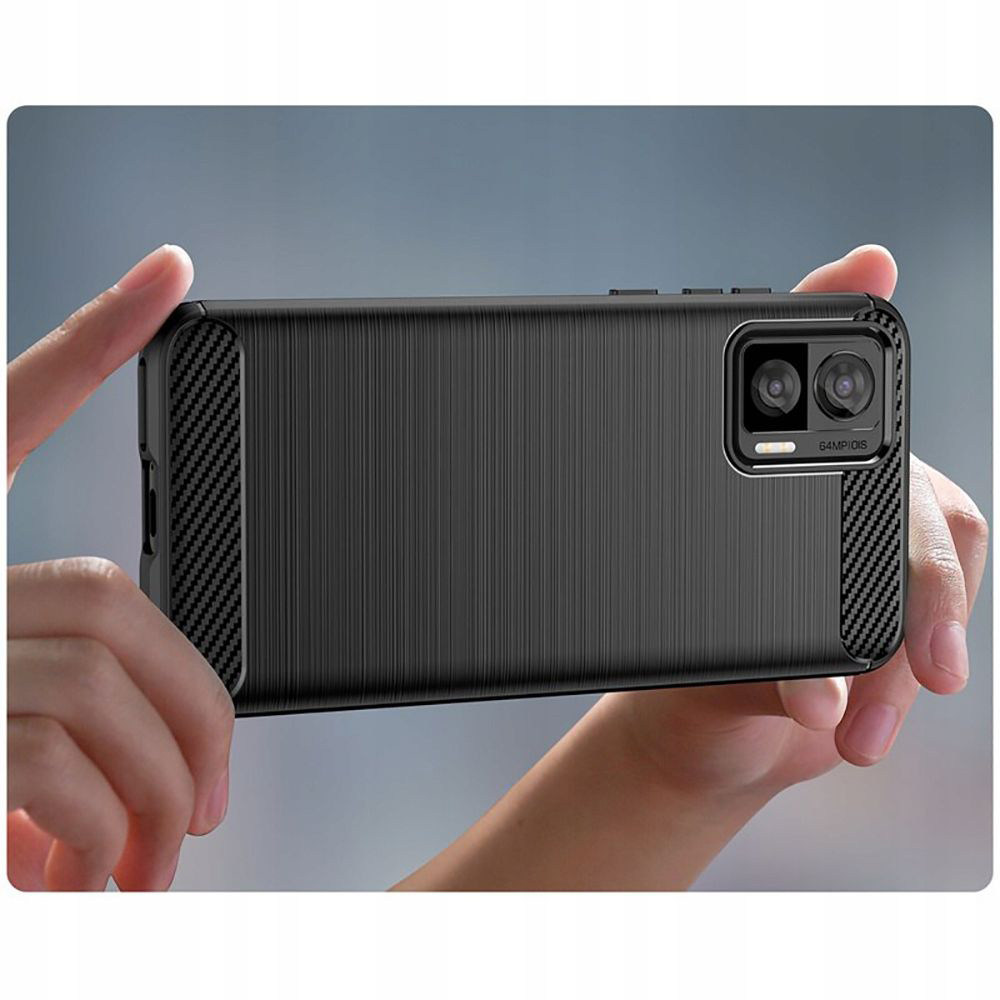 Husa pentru Motorola Edge 30 Neo - Techsuit Carbon Silicone - Black [7]