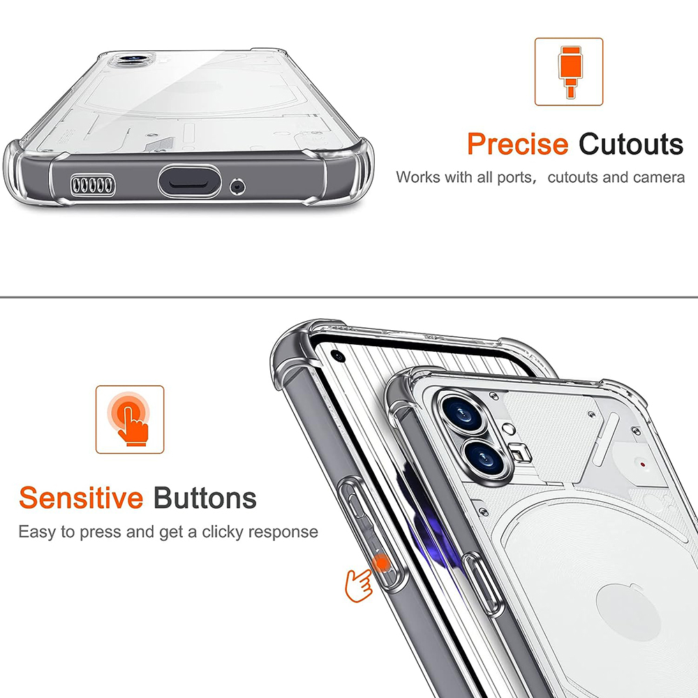 Husa pentru Nothing Phone (1) - Techsuit Shockproof Clear Silicone - Clear [5]