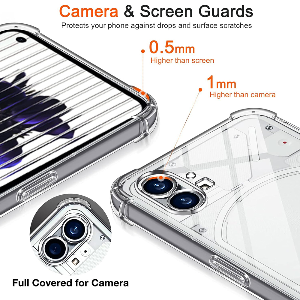 Husa pentru Nothing Phone (1) - Techsuit Shockproof Clear Silicone - Clear [4]