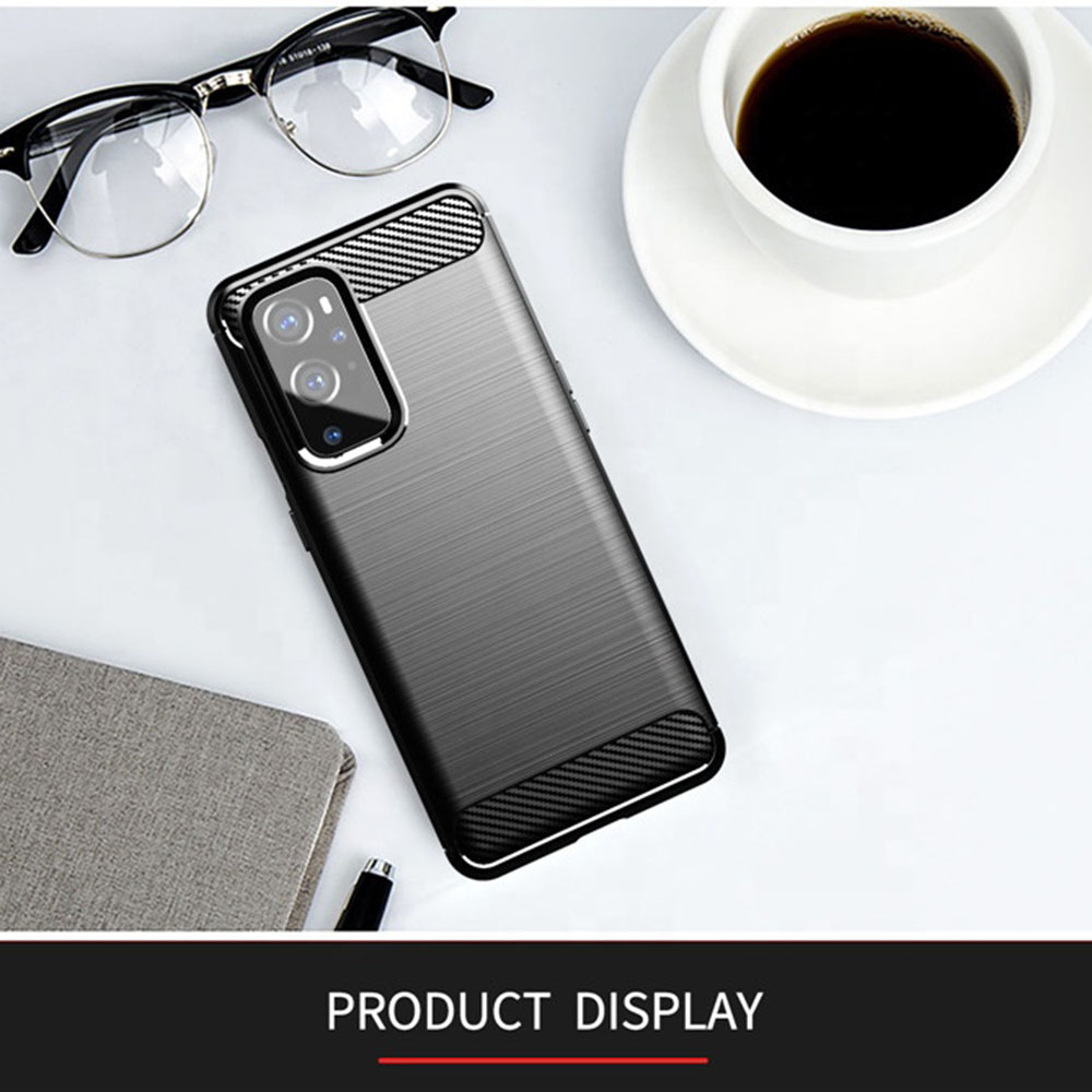 Husa pentru OnePlus 9 Pro - Techsuit Carbon Silicone - Black [5]