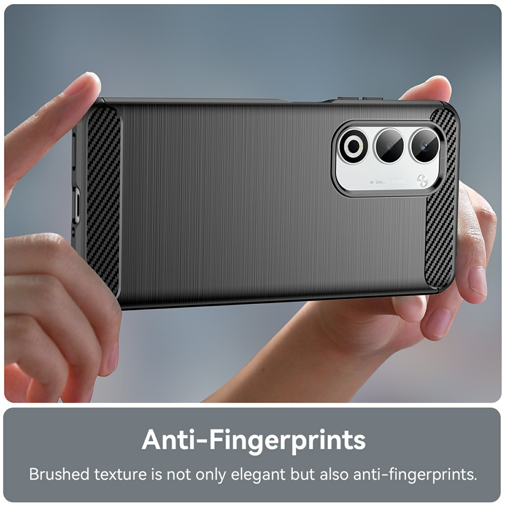 Husa pentru Oppo A5 4G - Techsuit Carbon Silicone - Black [2]