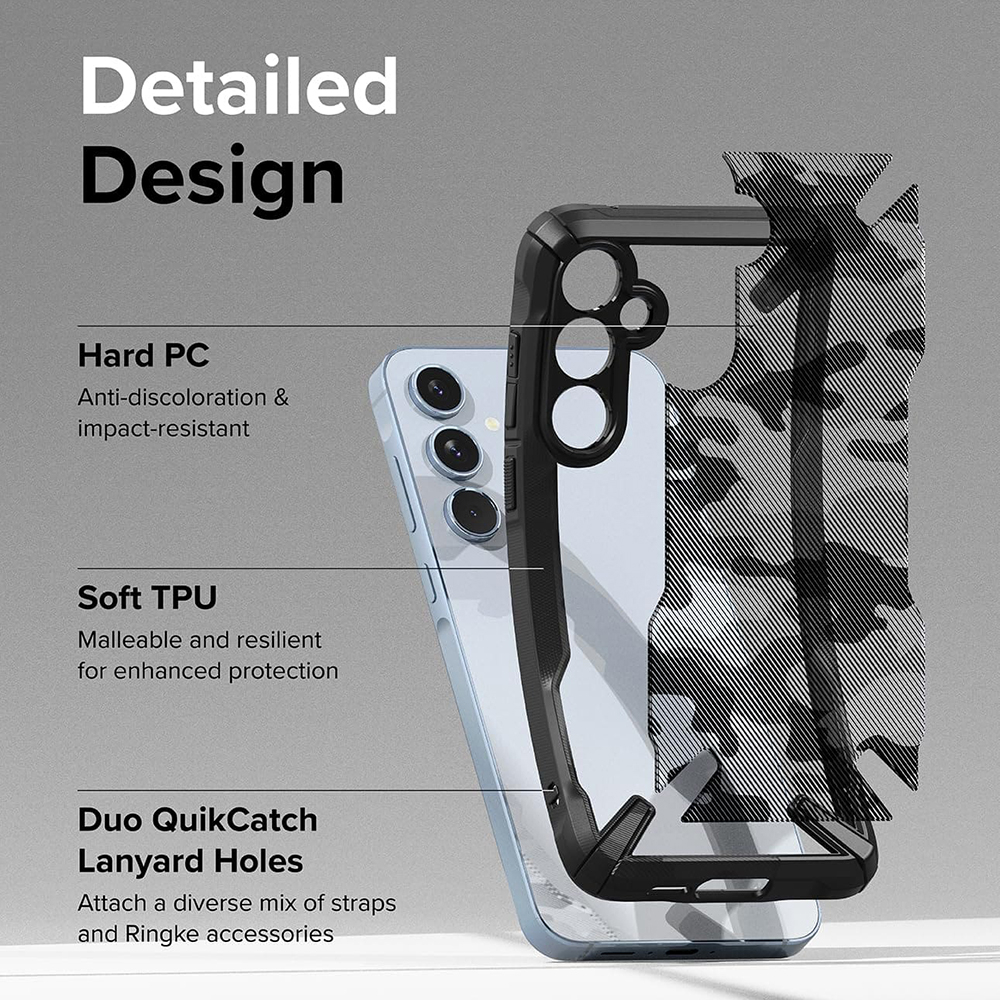 Husa pentru Samsung Galaxy A55 5G - Ringke Fusion X Design - Camo Black [4]